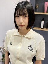 ラミエバイメルト 下北沢(lamie by melt)&nbsp;花田/ボブ/切りっぱなしボブ/ミニボブ/ブルーブラック/下北沢