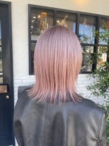 チェリッシュ(Cherish)&nbsp;小顔外ハネミディアムピンクアッシュ