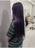 ストレートロング/パープルカラー