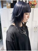 ツートンカラー　ネイビーブルー×ブラック　デザインカラー