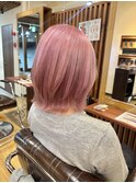 あやか流！レイヤーボブ×ピンクカラー