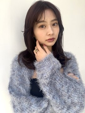 ベル 銀座5丁目店(Belle) ミディアムレイヤー/前髪カット/2ウェイバング