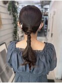 ヘアセット　ローポニー　イベント　ライブ　結婚式　20代30代