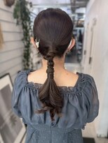 ジゼル 博多筑紫口店(GiseL)&nbsp;ヘアセット　ローポニー　イベント　ライブ　結婚式　20代30代