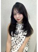 韓国ヘア　レイヤーカット　暗髪　髪質改善　SAYAKA