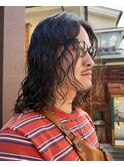 ロン毛パーマウェーブヘアウェーブパーマニュアンスパーマ