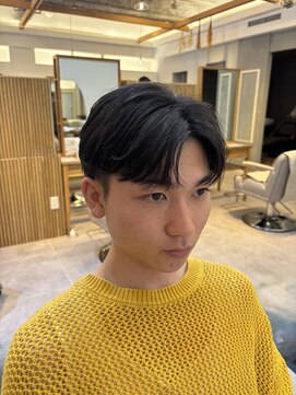 エテバイリリア メンズサロン 堺市駅前店(ete by LILIA.) コンマバング/センターパート/メンズカット/men'scut/カジュアル