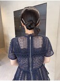 ヘアセット/結婚式参列セット/ヘアアレンジ/タイトアレンジ/堀場