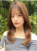 ロングレイヤー/ハッシュカット/顔まわりカット