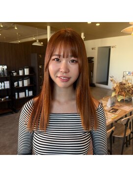 ビスポーク(BESPOKE) ブリーチなしダブルカラーアプリコットオレンジレッドピンク韓国