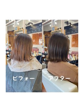 スミカ(sumica) #グレージュ #外ハネ #ちょっと相談事