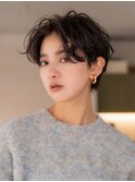 ハンサムショートダークアッシュ似合わせカット