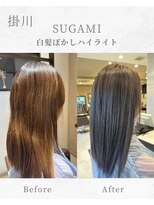 スガミ(SUGAMI)&nbsp;白髪ぼかしハイライト