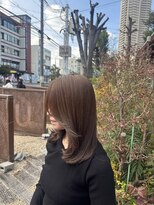 ジュール ドゥJour doux レイヤーカット オリーブベージュ