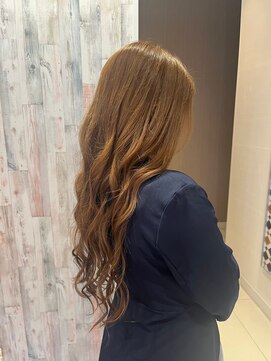 アース 会津若松店(HAIR&MAKE EARTH) キャラメルベージュ×ゆるふわロングウェーブ