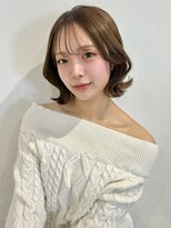 アモレット 天文館店(amoretto) ベージュカラー 顔周りカット くびれヘア ボブレイヤー