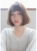 シフォンボブ/ボブカット/テラコッタ