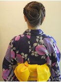編みこみフルアップ&浴衣着付け