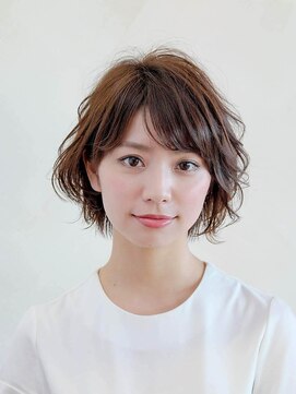 ビューティーヘアサロン アングル 八戸ノ里店(Beauty Hair Salon angle) ☆ひし形小顔ショート♪ゆるくしゃショートボブ斜めバング♪