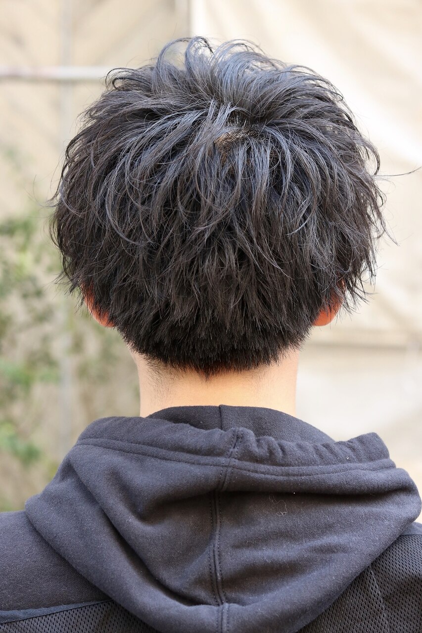 王道マッシュ×ミックスパーマ！サイドパートストライクマッシュ