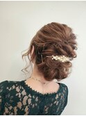 【結婚式ヘアアレンジ】ゆるふわまとめ髪