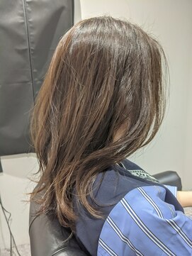 ジエクト 本店(The Ect) マットグレージュ×ミディアムスタイル×ヨシンモリ