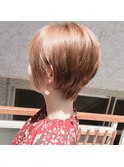 ミルクティヌーディーカラーショートボブ