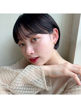 ガーデン オオタカノモリ(garden otakanomori) 透明感暗髪×束感ショート×シースルーバング×フレンチガーリ－