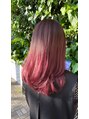 エマヘアデザイン(e.m.a Hair design)&nbsp;ブリーチなしの派手色人気です(^^)