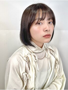 ノースイースト 荻窪店(north east) ボブ/ラベンダーアッシュ/重めボブ/シースルーバング