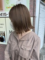 サロンドミルク 溝の口店(salon de MiLK)&nbsp;20代30代40代/ボブ/外ハネボブ/オリーブベージュ［溝の口］