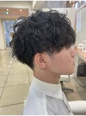波巻き×メンズショート