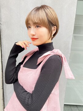 シー バイ ロンド 新宿(Sea by Lond) ミルクティーベージュ小顔コンパクトショートボブ