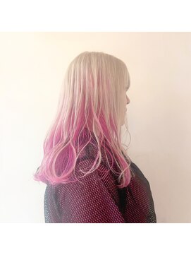 ヘアカラーファクトリー 原口☆ホワイトベージュ+ピンク☆福岡久留米