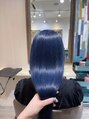 ミルプデザイン(MilP design) ブリーチ1、2回、イルミナカラーを使ったつやつやブルー^_^