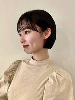 ルル 表参道(lulu.)&nbsp;【高橋弥生】ミニボブ　シースルーバング　黒髪