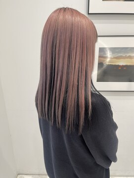 ハイブ 金沢(Hive) ハイトーンブリーチピンクベージュ美肌カラーインナーカラー