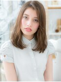 インナーカラーアシンメトリー小顔セミディc5上尾20代30代40代