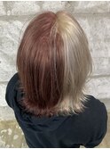 □カール#セミディ#シアーカラー#姫カット