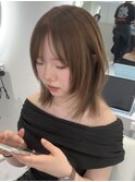 韓国レイヤー透明感カラーレイヤーボブハッシュカット