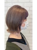 フェイスフレーミングインナーカラー切りっぱなしボブ