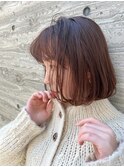ミディアムメルティカラー×ブリーチなしボブ韓国［恵比寿］