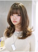 くびれヘアロング顔周りレイヤーウルフレイヤー美髪_ba551583
