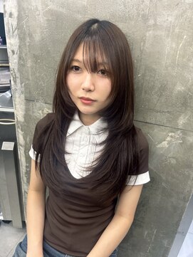 キング 枚方店(K!ng) ハイライトカラーミルクティーベージュレイヤーカット