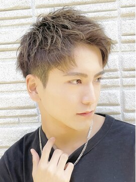 ハレ ヘアサロン(Hale hair salon) Haleブルーブラックニュアンスパーマスパイキーショートバーバー