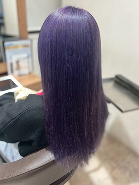クララ カシハラ(CLALA Kashihara) 髪質改善/ストレート/ロング/パープルアッシュ
