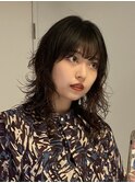 ワンホンレイヤー/ミルクティーブロンド/ダークブルー/表参道