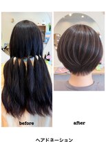 エメールヘア(aimere hair)&nbsp;縮毛矯正なしでも艶髪に♪丸みショートボブ