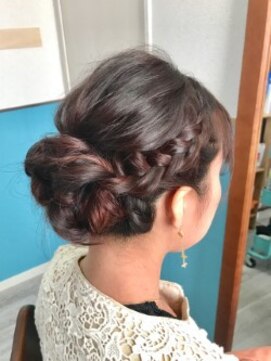 ロカット サロン(Roquat Salon) 編み込み清楚アレンジ　【ヘアセット　立川/立川南口/八王子】