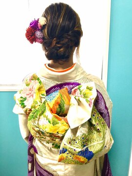 きものサロンティファニー 成人式着付け　ヘアセット